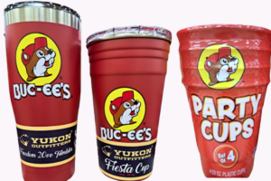 Set of 3 drinkware cups from Buc-ees