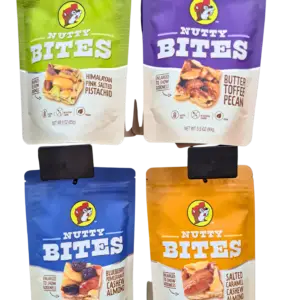 Picture of 4 varieties of Buc-ees Nutty Bites