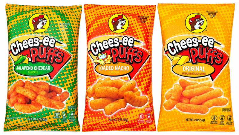 Buc-ees Chees-ee Puffs in 3 flavors