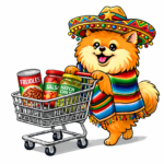 Sheriff Rocco enjoying our HEB Tex-Mex products