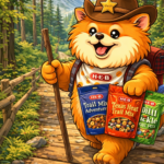 Sheriff Rocco enjoying his Texas HEB unique trail mixes
