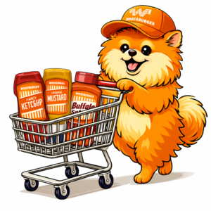 Sheriff Rocco with a cart of his favorite Whataburger condiments