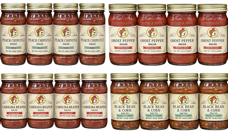9 salsas at our Texas Buc-ees - mild to extra hot
