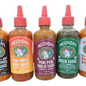 5 varieties of Melindas hot sauces now at Buc-ees