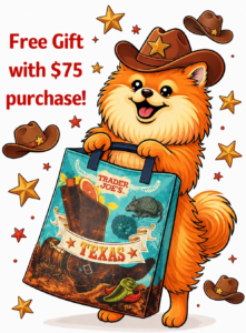 Picture of Sheriff Rocco holding free tote with $75 purchase