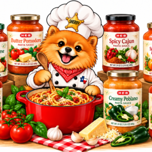 Chef Sheriff Rocco preparing pasta with HEB unique pasta sauces.